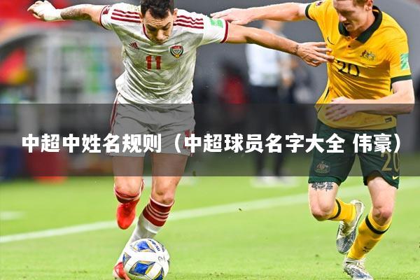 中超中姓名规则（中超球员名字大全 伟豪）